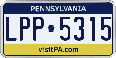 PA license plate LPP5315