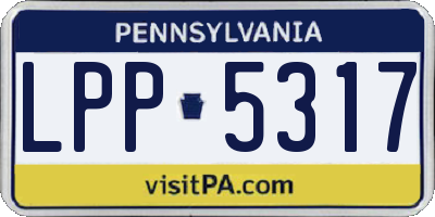 PA license plate LPP5317