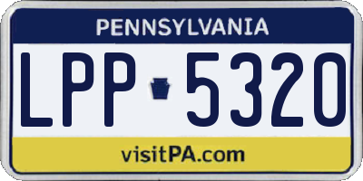 PA license plate LPP5320