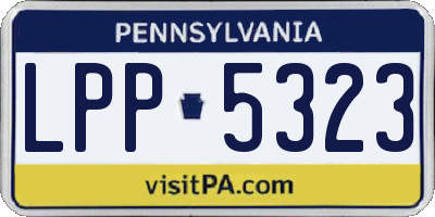 PA license plate LPP5323