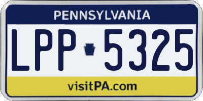 PA license plate LPP5325