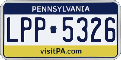 PA license plate LPP5326
