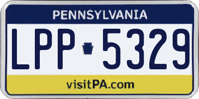 PA license plate LPP5329