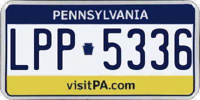 PA license plate LPP5336