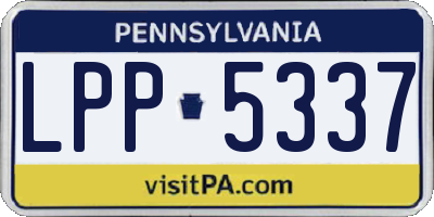 PA license plate LPP5337