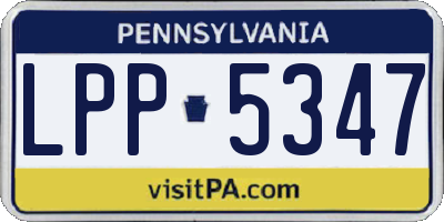 PA license plate LPP5347