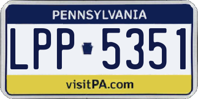 PA license plate LPP5351