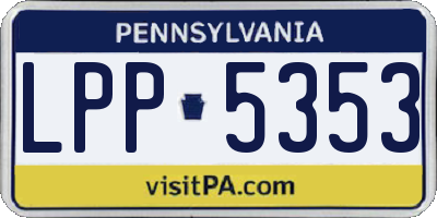 PA license plate LPP5353