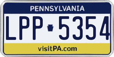 PA license plate LPP5354