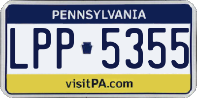 PA license plate LPP5355