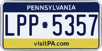 PA license plate LPP5357