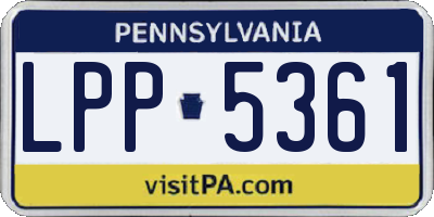 PA license plate LPP5361