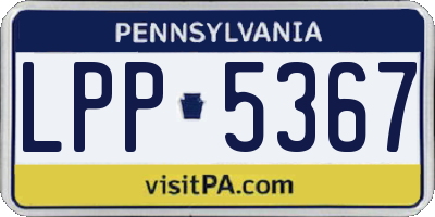 PA license plate LPP5367