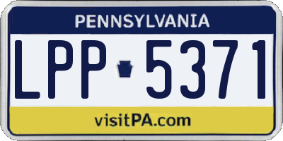 PA license plate LPP5371