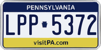 PA license plate LPP5372