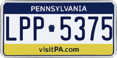 PA license plate LPP5375