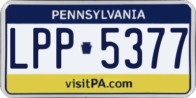 PA license plate LPP5377