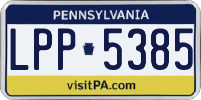 PA license plate LPP5385
