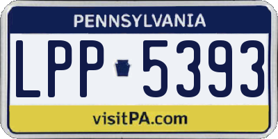 PA license plate LPP5393