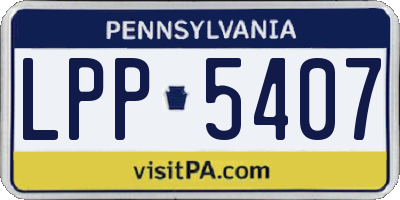 PA license plate LPP5407