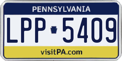 PA license plate LPP5409