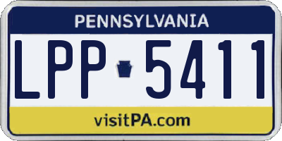 PA license plate LPP5411
