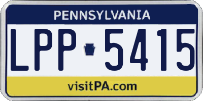 PA license plate LPP5415