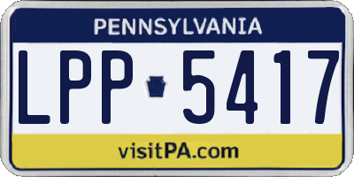 PA license plate LPP5417