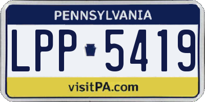 PA license plate LPP5419
