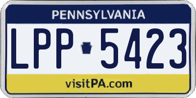 PA license plate LPP5423