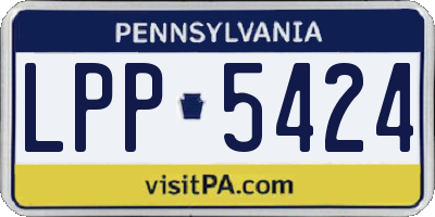 PA license plate LPP5424