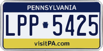 PA license plate LPP5425