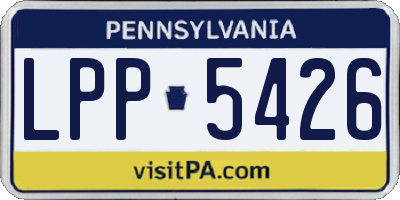 PA license plate LPP5426
