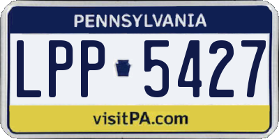 PA license plate LPP5427