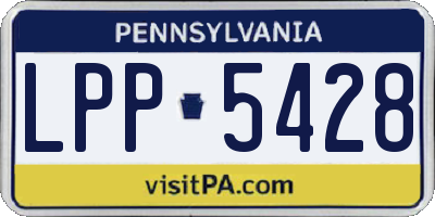 PA license plate LPP5428