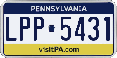 PA license plate LPP5431