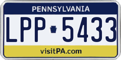 PA license plate LPP5433