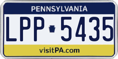PA license plate LPP5435
