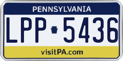 PA license plate LPP5436