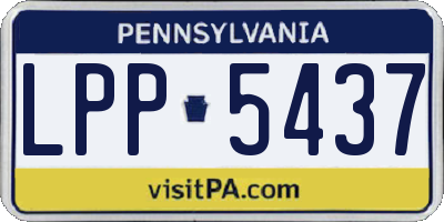 PA license plate LPP5437