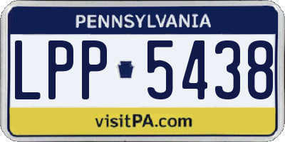 PA license plate LPP5438