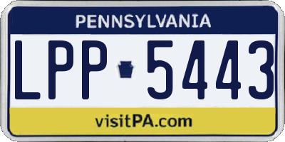 PA license plate LPP5443