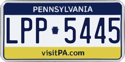 PA license plate LPP5445