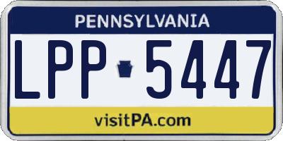 PA license plate LPP5447
