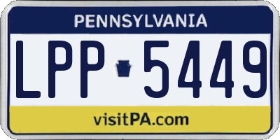 PA license plate LPP5449