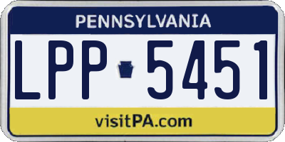 PA license plate LPP5451