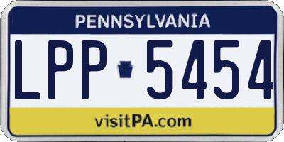 PA license plate LPP5454
