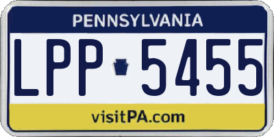 PA license plate LPP5455