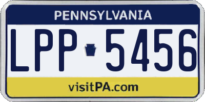 PA license plate LPP5456