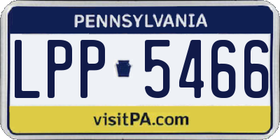 PA license plate LPP5466